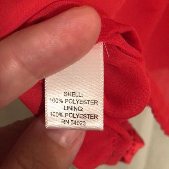 Banana Republic 14 Gorgeous Vibrant Red Sleeveless Blouse - Picture 7 of 14